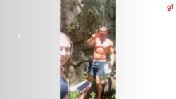 video-mostra-momento-que-estudantes-sao-surpreendidas-por-caua-reymond-em-cachoeira-de-foz-do-iguacu;-ator-pediu-por-foto-no-ponto-turistico